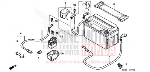 BATTERIE CBR900RRW de 1998